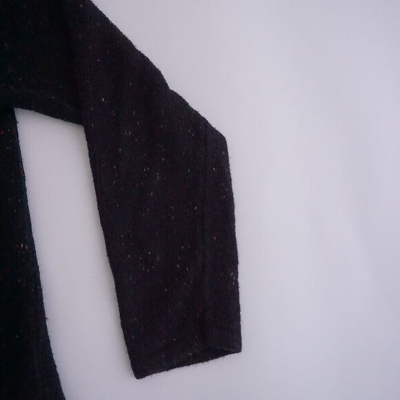 Vintage Craft & Barrel Black Zip-Up Knit Cardigan Embroidered Grapevine Fruit M - Picture 5 of 12